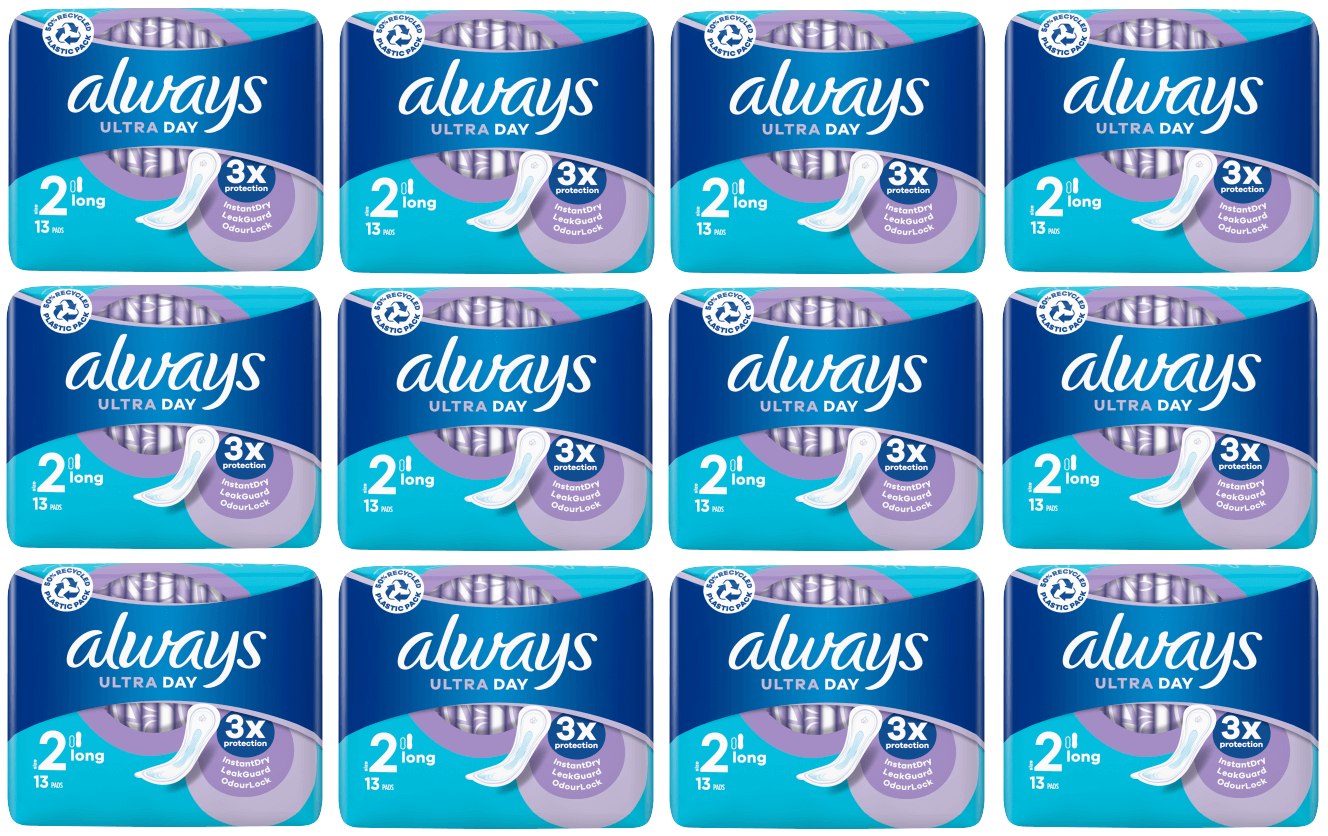 12 X Always Ultra Day Long 13 Pack