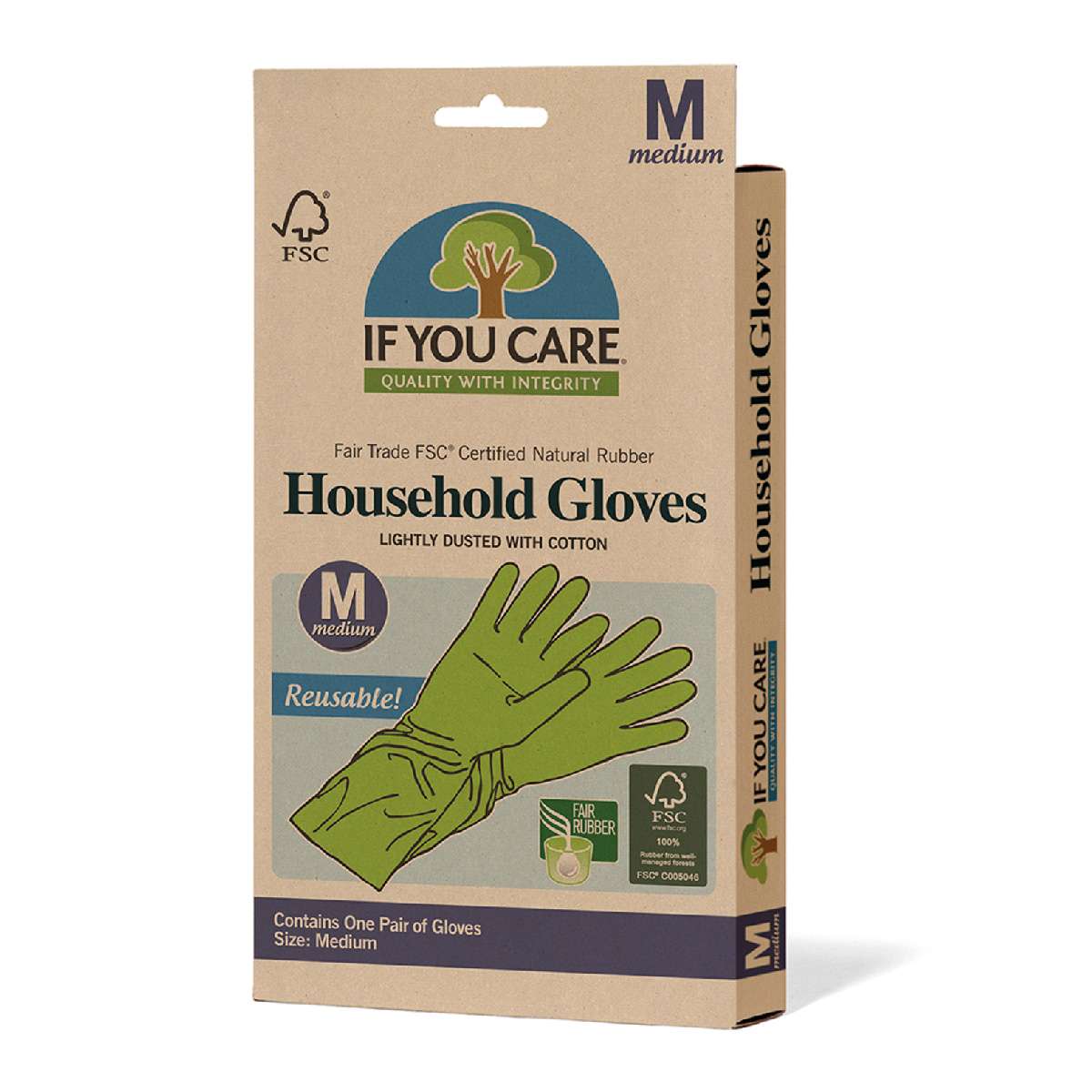 If You Care FSC Cert Fair Rubber Latex Glove Medium - 1pc