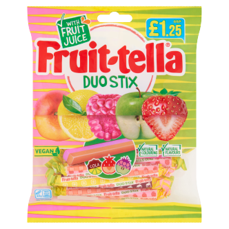 12 X Fruitella Duo Stix Bag 135G