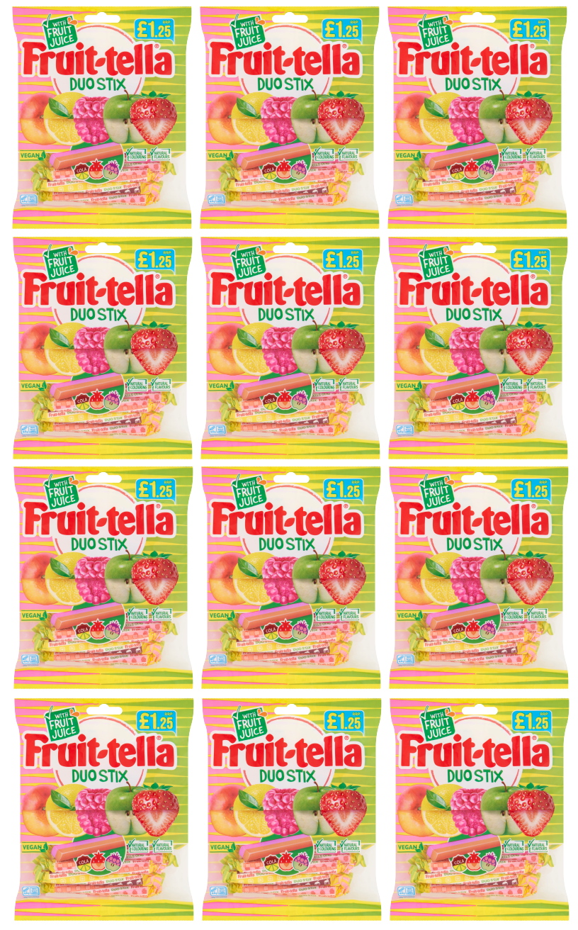 12 X Fruitella Duo Stix Bag 135G