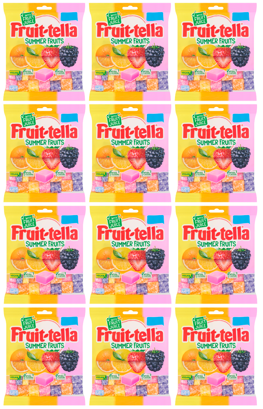 12 X Fruitella Summer Fruit Bag 135G