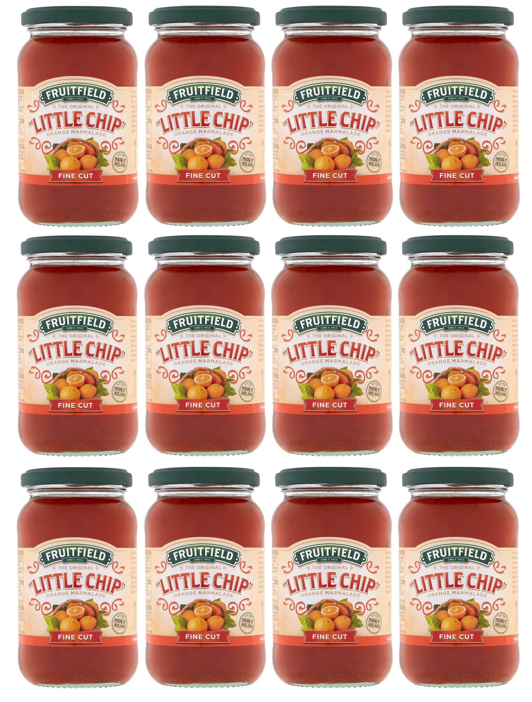 12 x Fruitfield Little Chip Fine Cut Orange Marmalade 454G