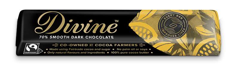 30 x Divine 70% Dark Chocolate - 35g