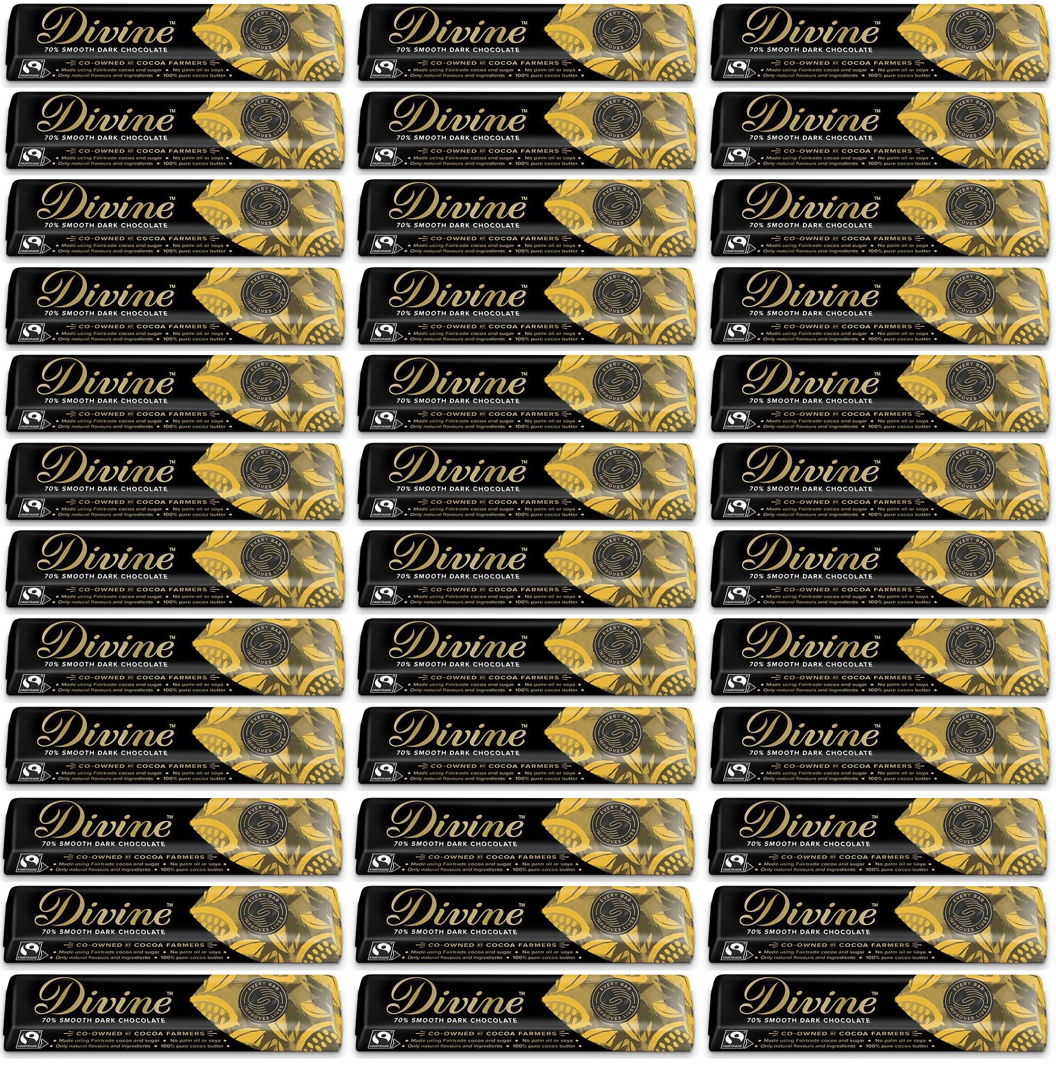 30 x Divine 70% Dark Chocolate - 35g