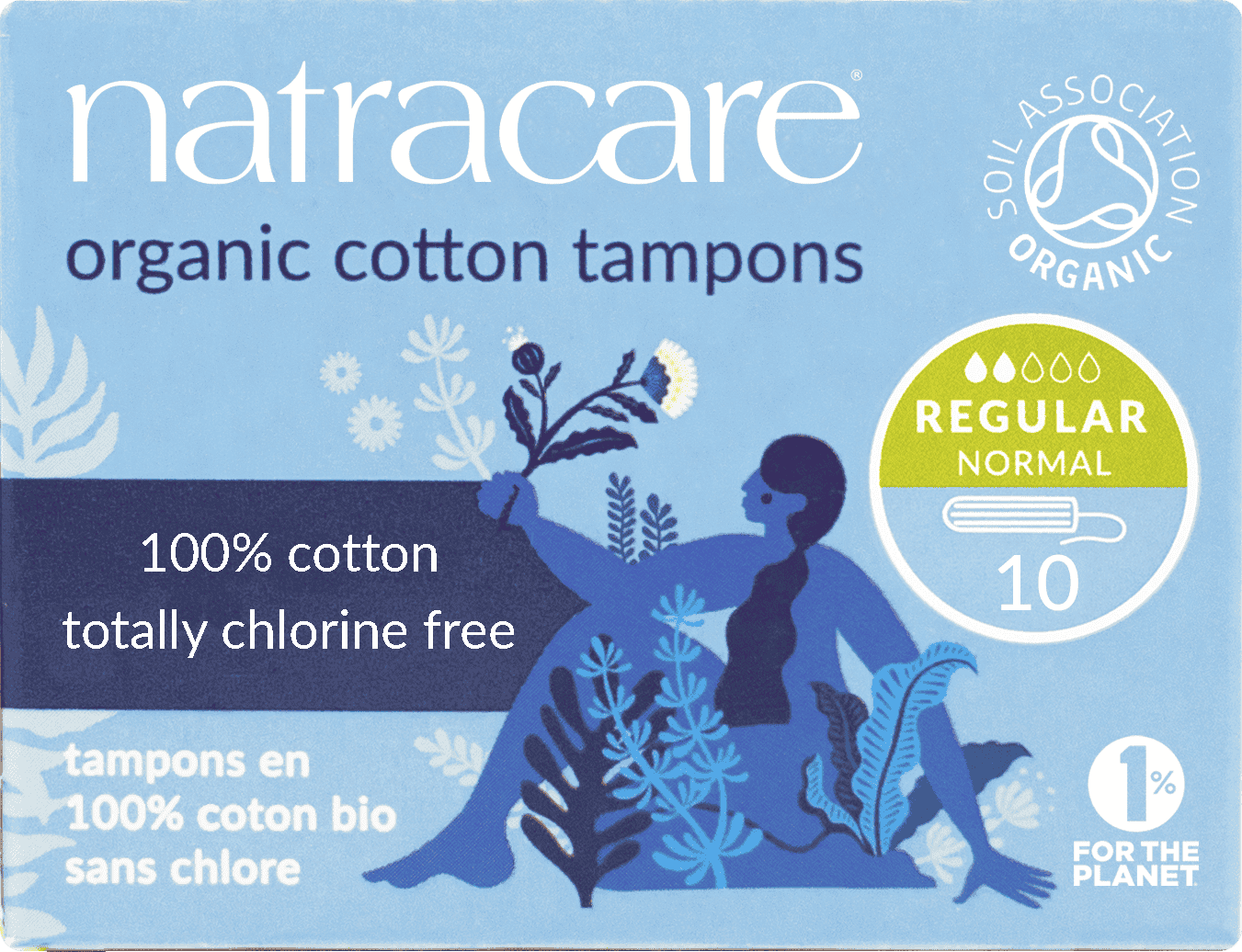 Natracare Organic Regular Digital Tampons - 10pc