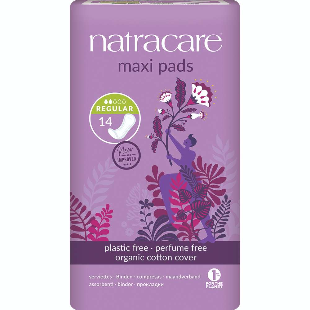 Natracare Regular Maxi Pads - 14pc