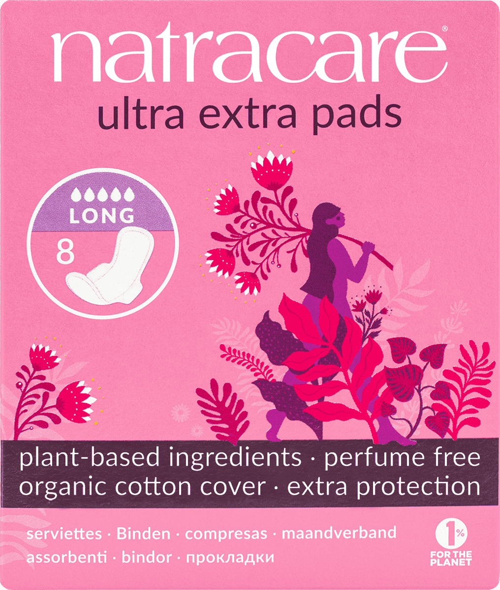 Natracare Ultra Extra Pads Long w/wings - 8pc
