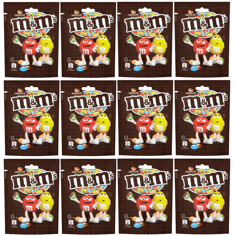 12 x M&M'S Chocolate Pouch Bag 125G