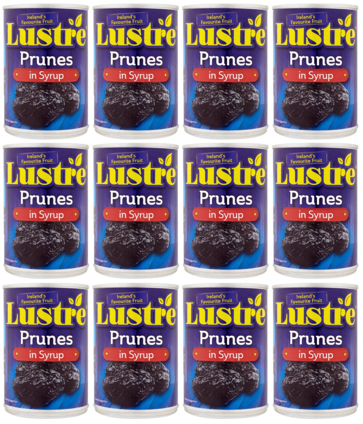 12 x Lustre Prunes In Syrup 400G