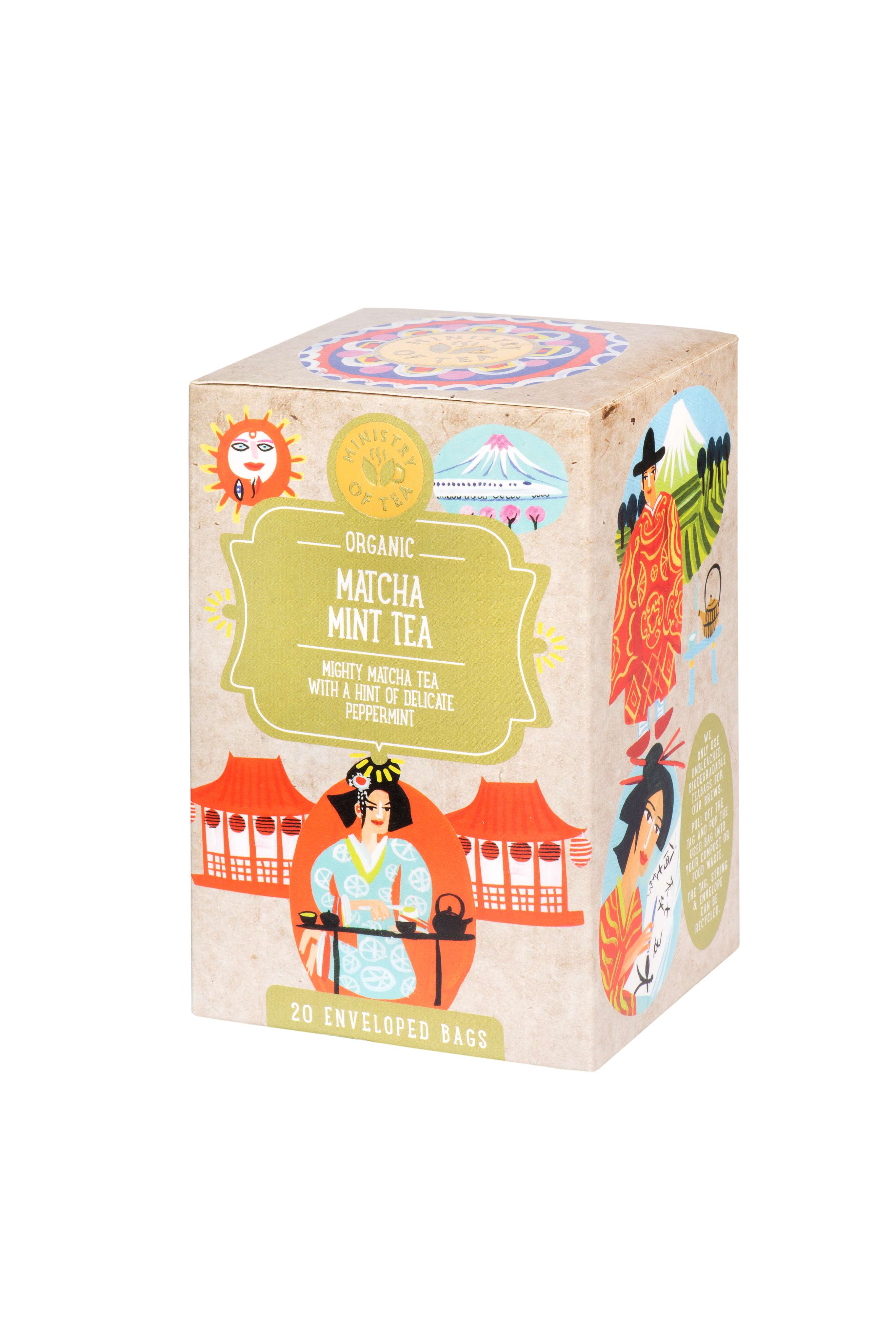 Ministry of Tea Organic Matcha Mint Tea  - 20bags
