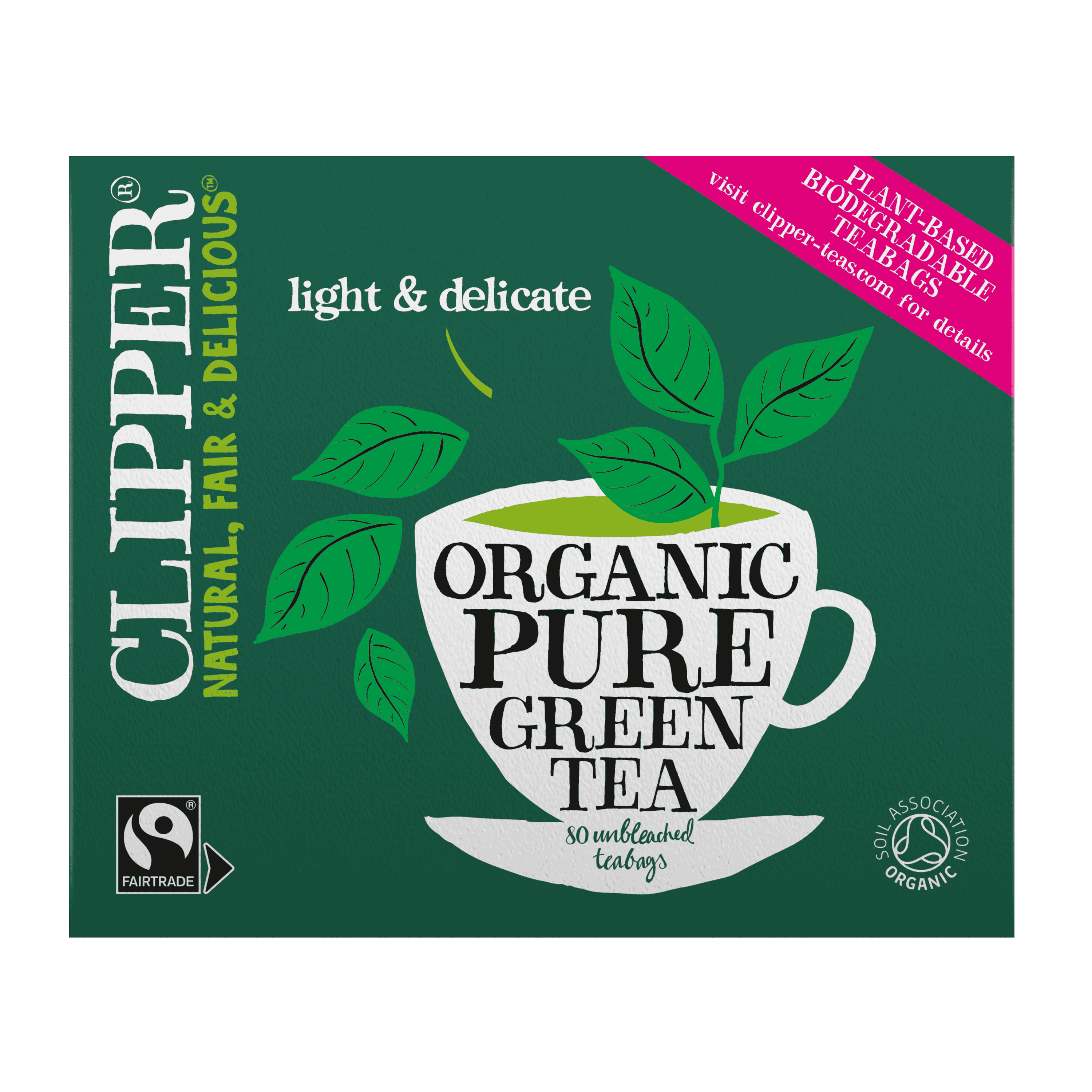 Clipper Fairtrade Organic Green Tea Bags - 160g