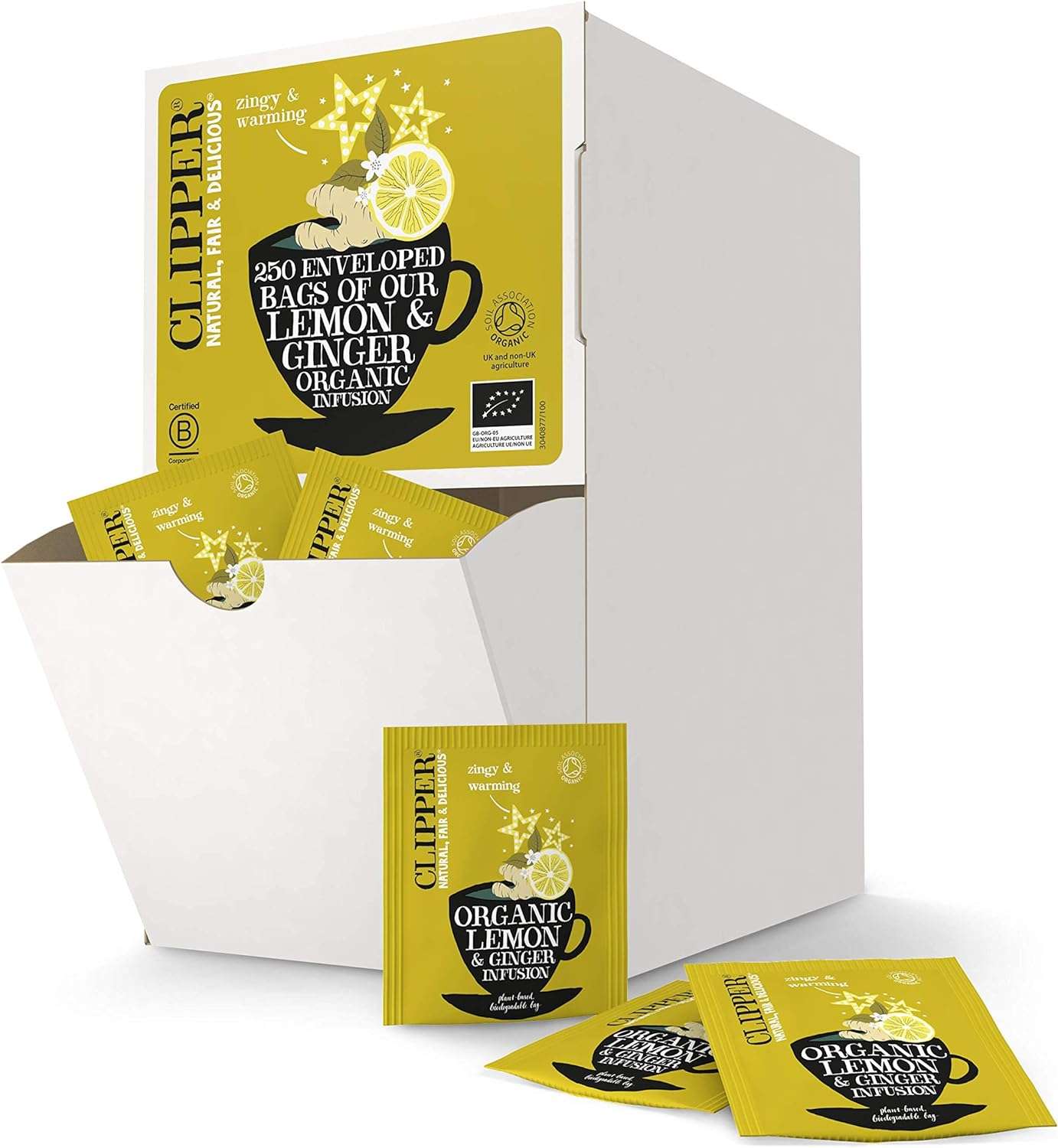 Clipper Org Infusion Lemon & Ginger 250 Envelopes - 625g