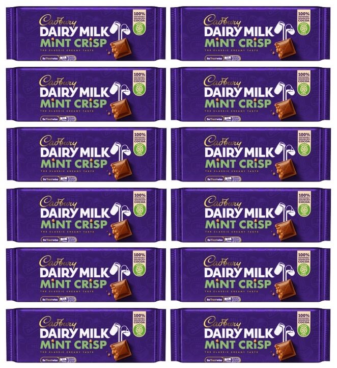 12 x Cadbury Mint Crisp Irish - 53Gm