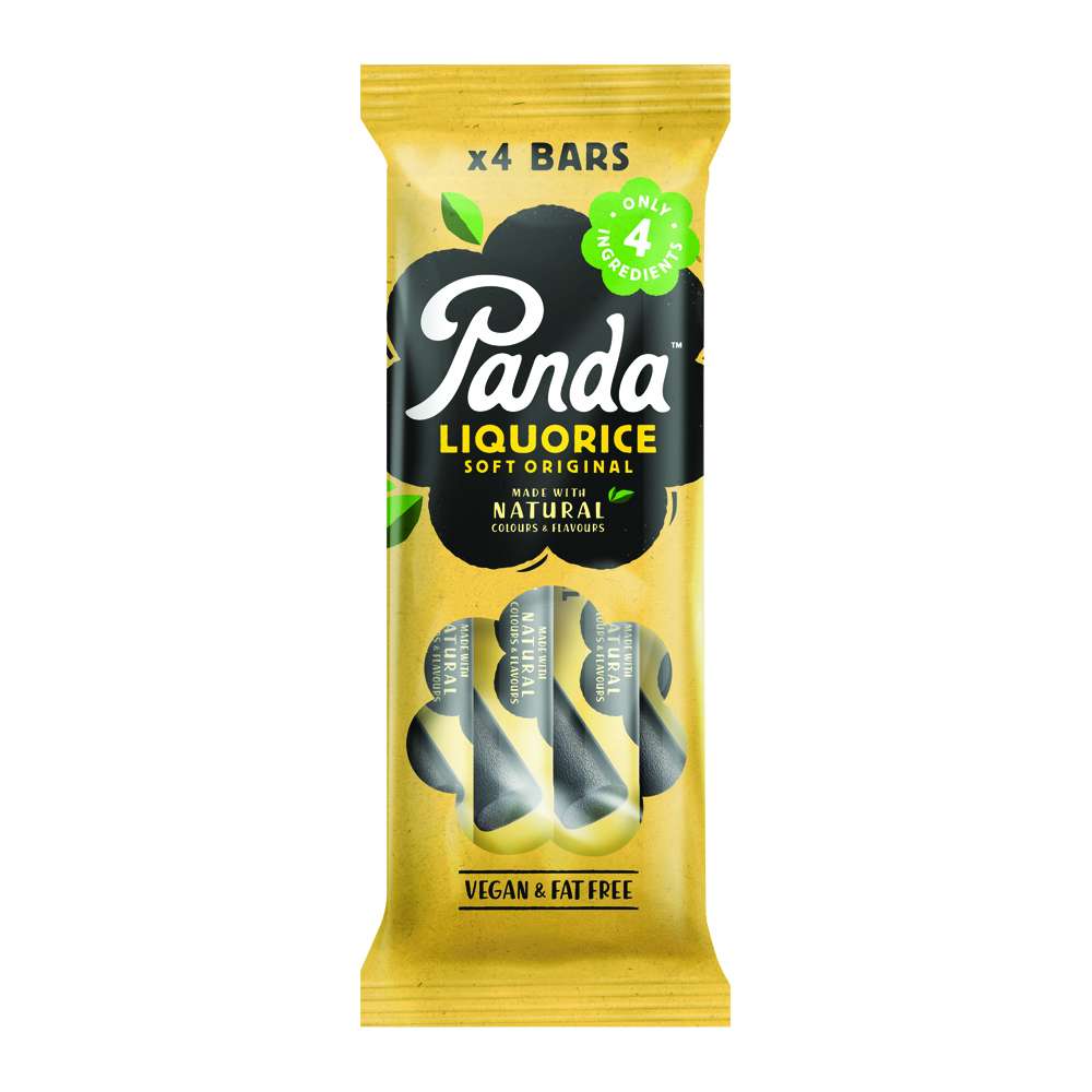 18 x Panda  Natural Liquorice Bar 4pk - 128g