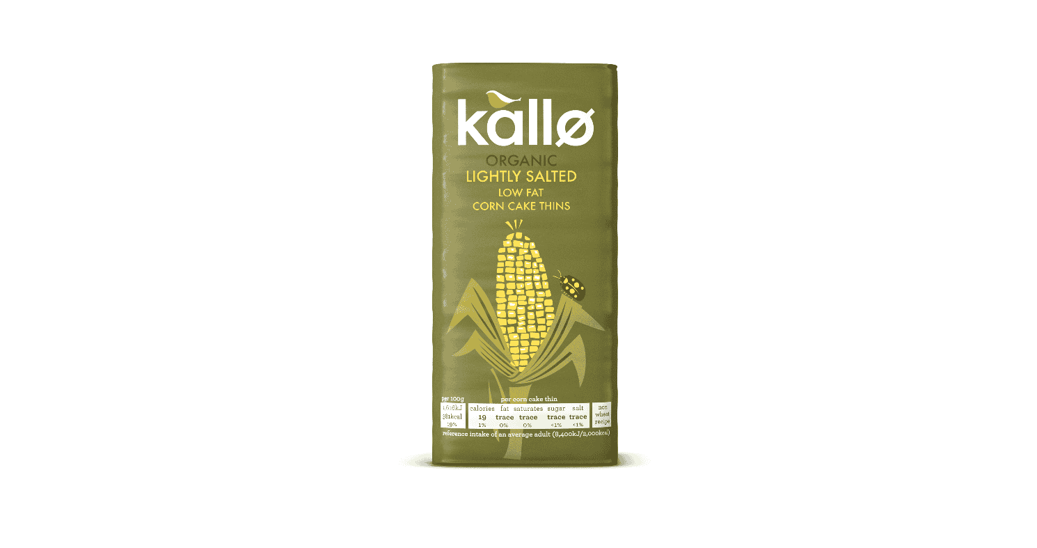 Kallo Organic Lightly Salted Corn Cake Thins - 130g