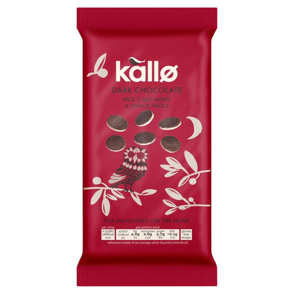 Kallo Belgian Dark Chocolate Rice Cake Minis  - 84g