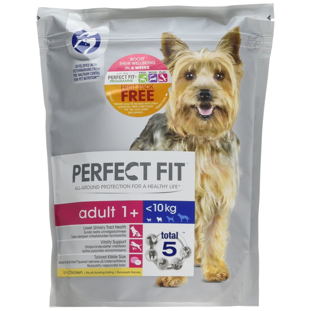 5 x Perfect Fit Adult 1+ Small Dry Dog Food Rich In Chicken 825G