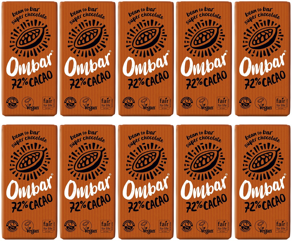 10 x Ombar 72% Cacao - 35g