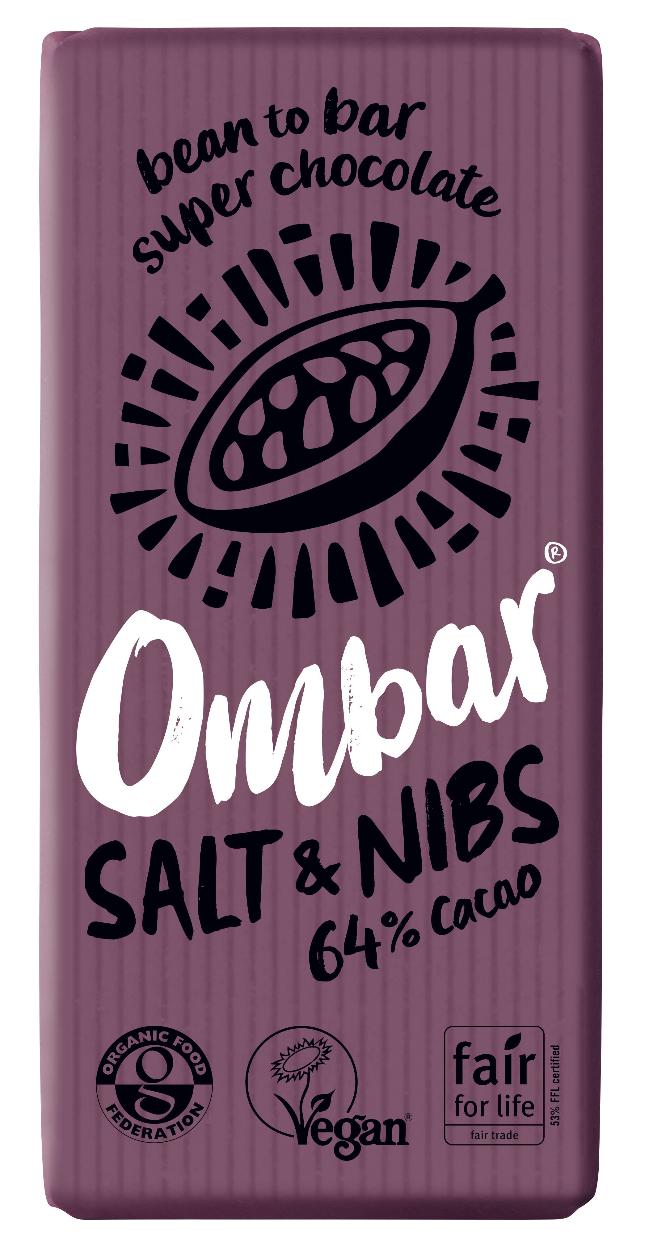 10 x Ombar Salt & Nibs - 70g