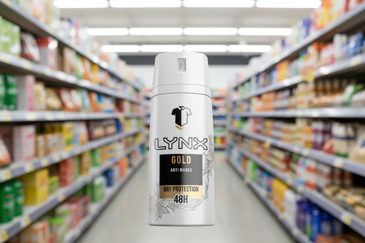 6 x Lynx Gold Anti White Marks Anti-Perspirant Deodorant Spray For Men 150Ml