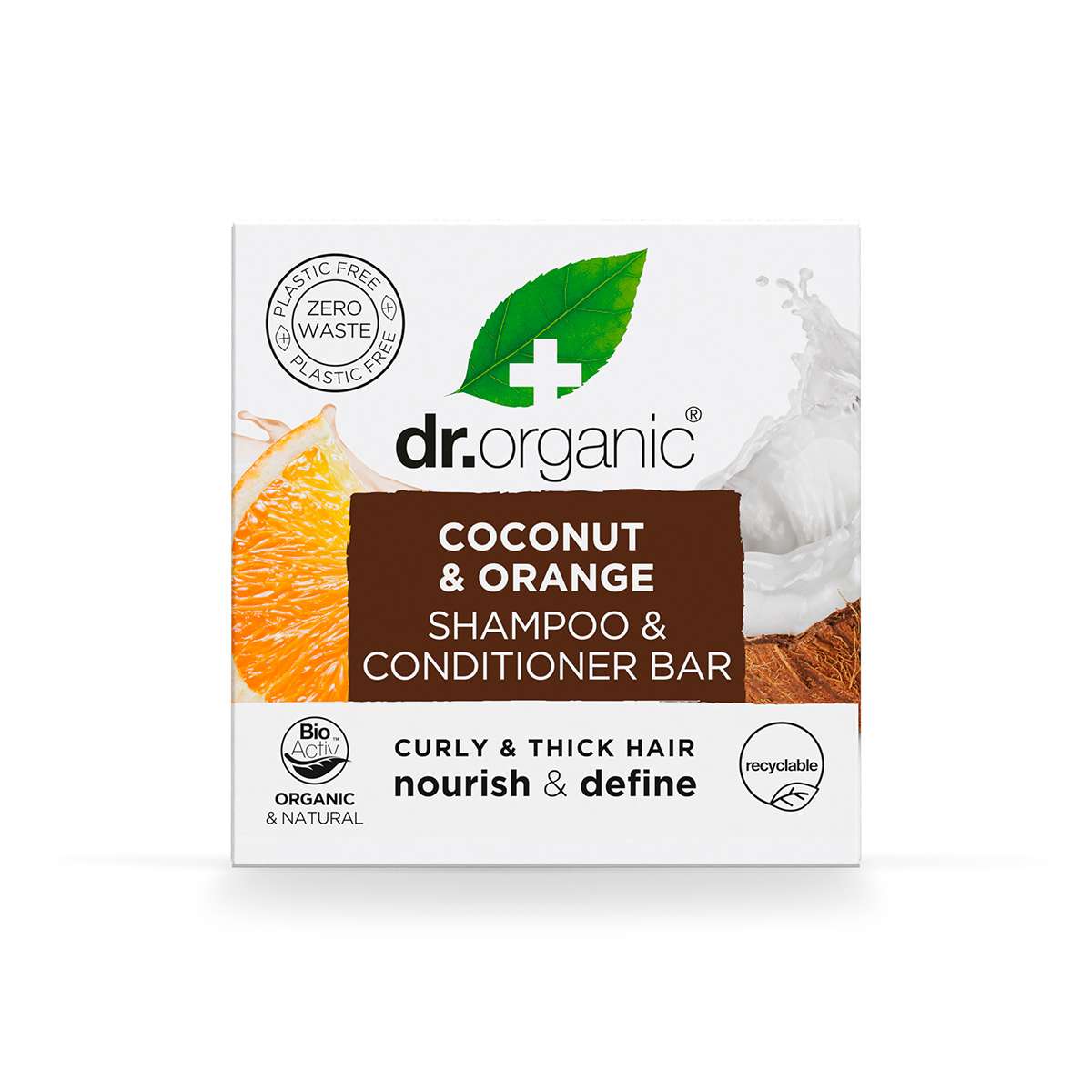 Dr Organic Coconut Orange Shampoo & Conditioner Bar - 75g