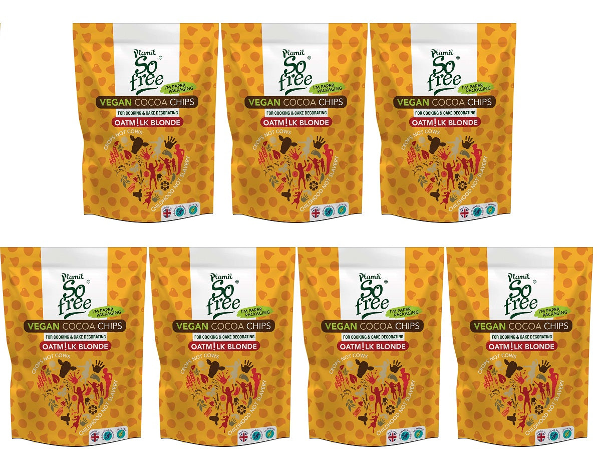 7 x Plamil So Free Oat Milk Blonde Baking Chips - 100g