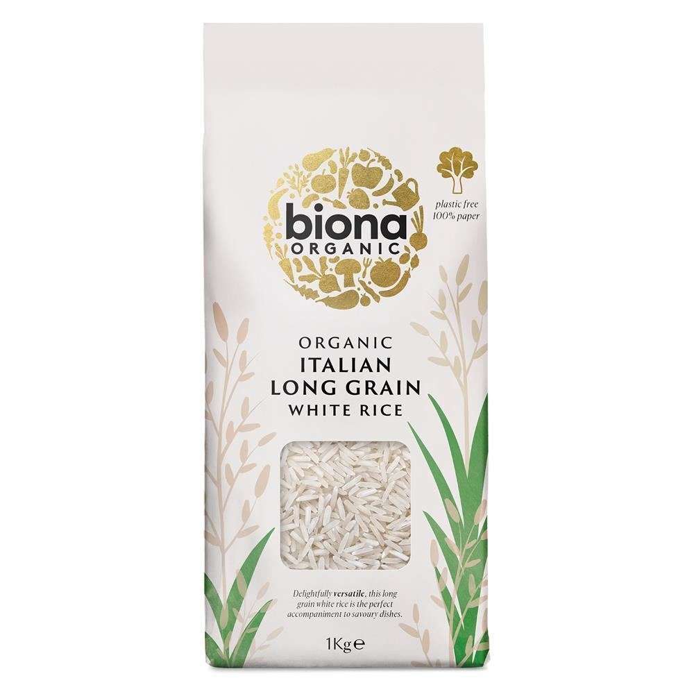 Biona Long Grain Italian White Rice Organic - 1000g