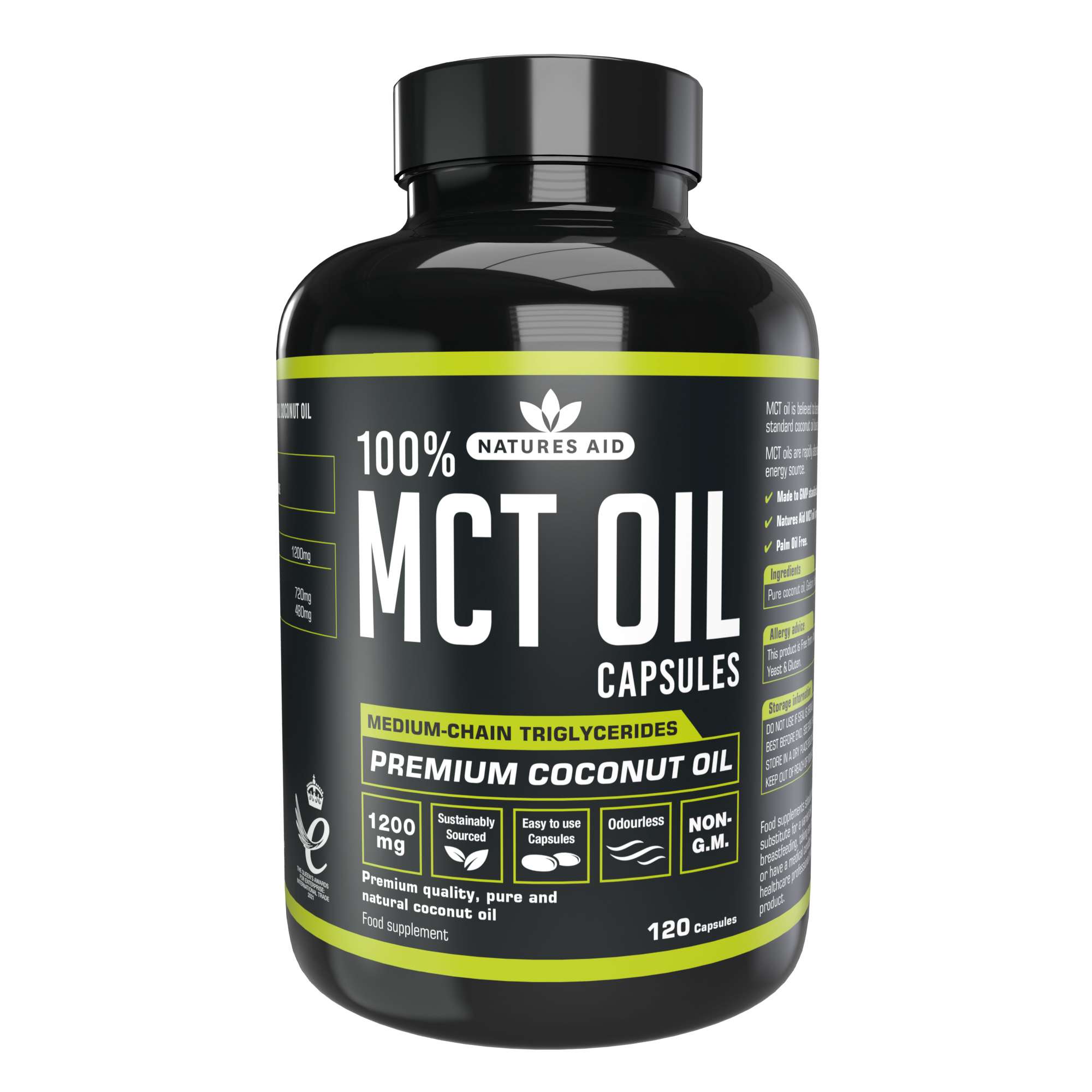 Natures Aid 100% MCT Oil Caramel - 120caps