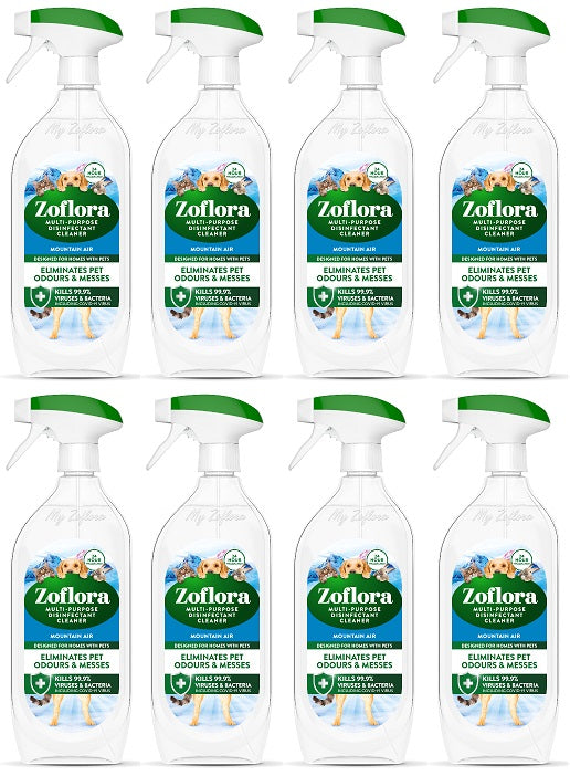 8 x Zoflora Multi Purpose Cleaner Mountain Air - 800ML