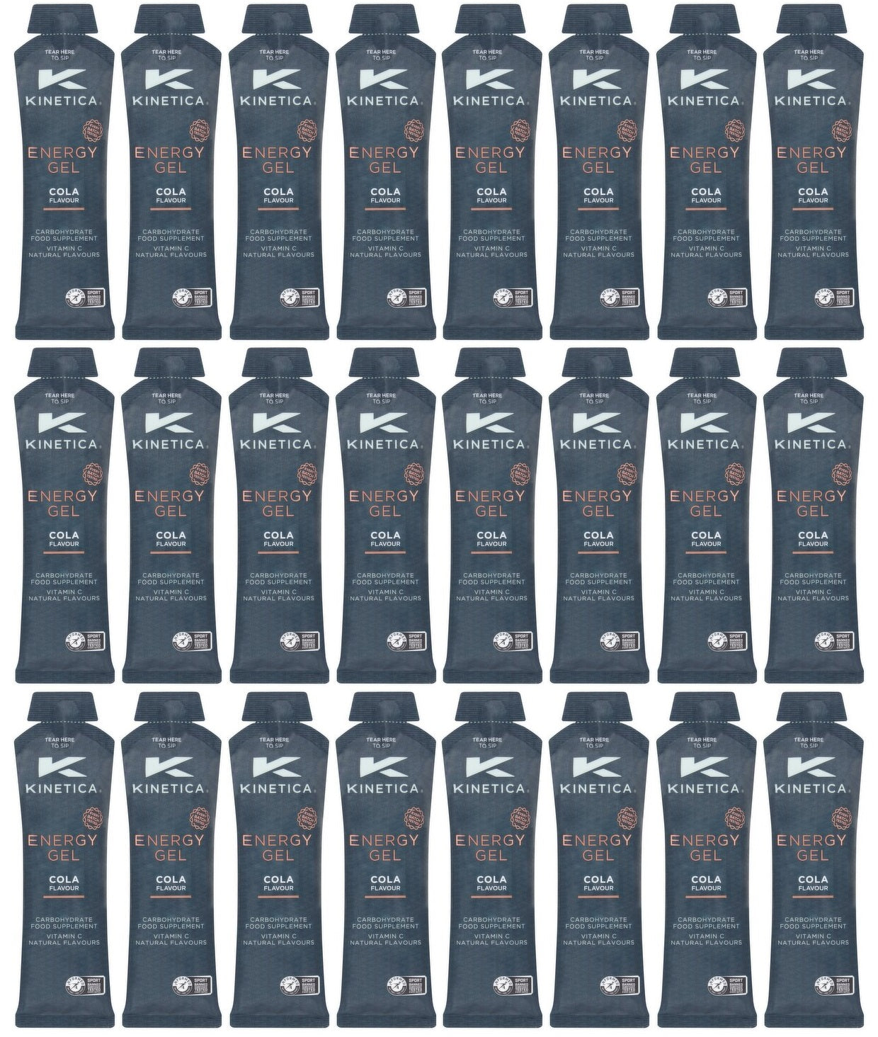 24 x Kinetica Energy Gel Cola Flavour 70ml