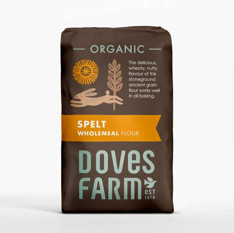 5 x Doves Farm Organic Wholemeal Spelt Flour - 1kg