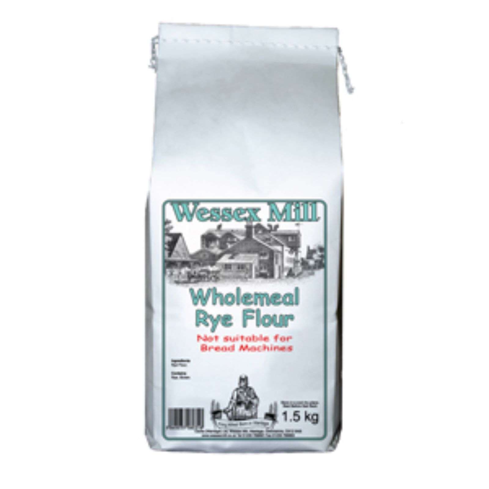 5 x Wessex Mill Wholemeal Rye Flour - 1.5kg