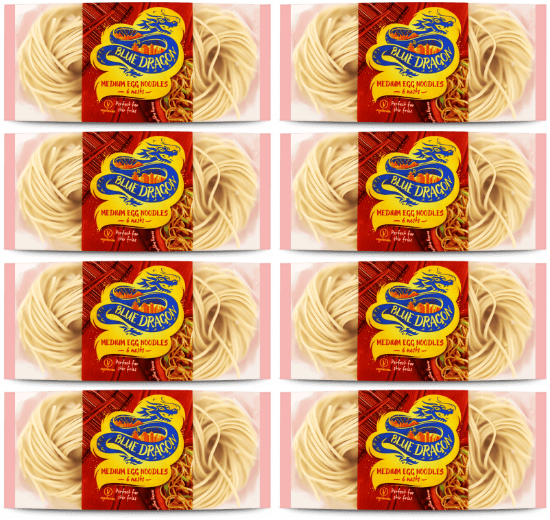 8 x Blue Dragon Medium Egg Noodles - 250g