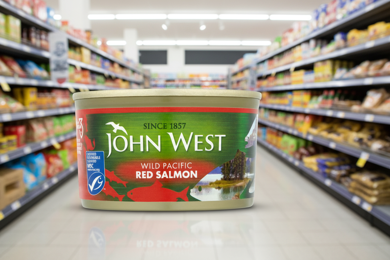 12 x John West Wild Pacific Red Salmon 213G