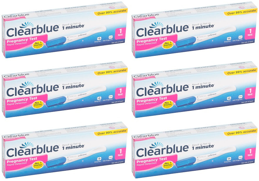 6 x Clearblue Pregnancy Plus Visual