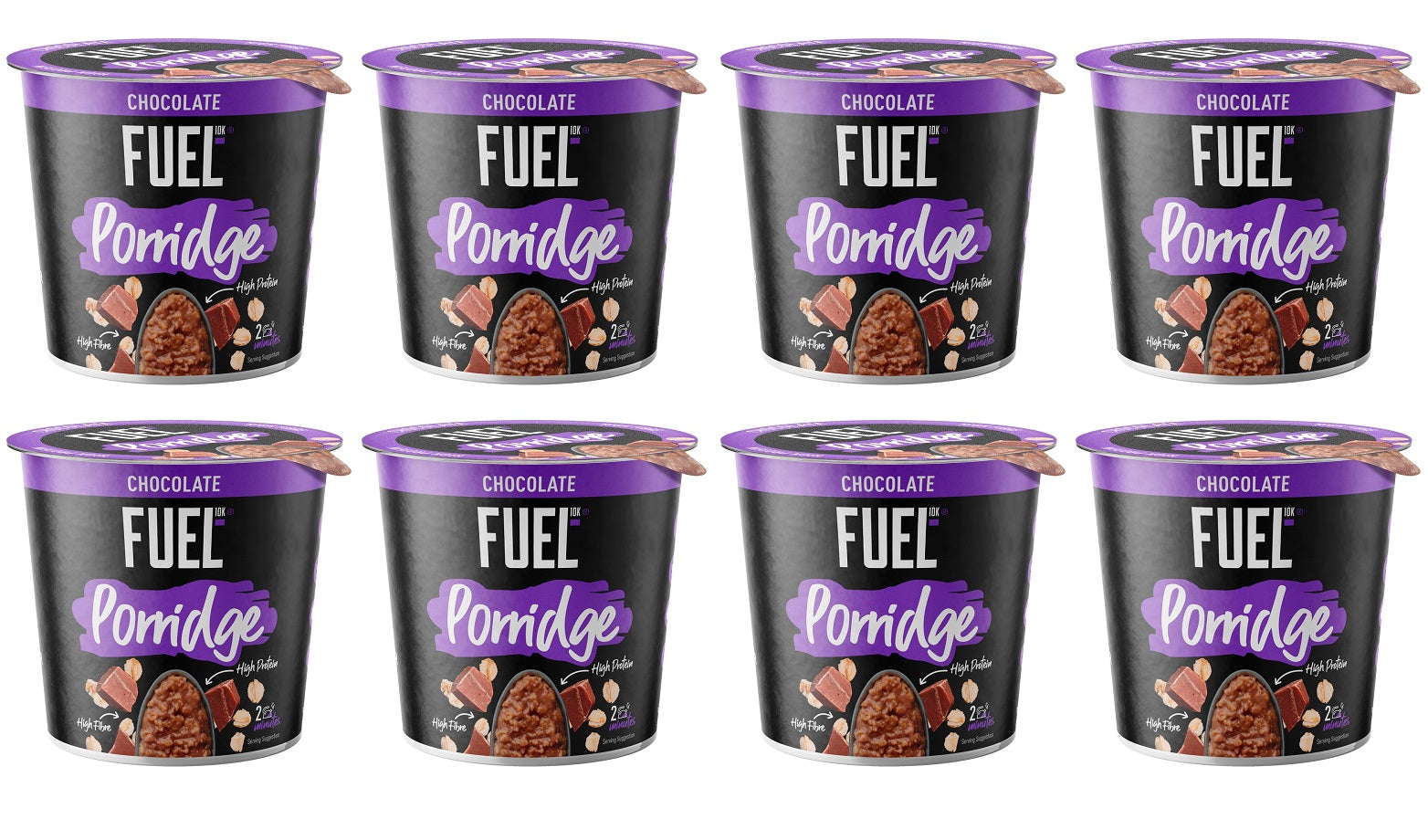 8 x Fuel10k Porridge Pot Choc  - 70G