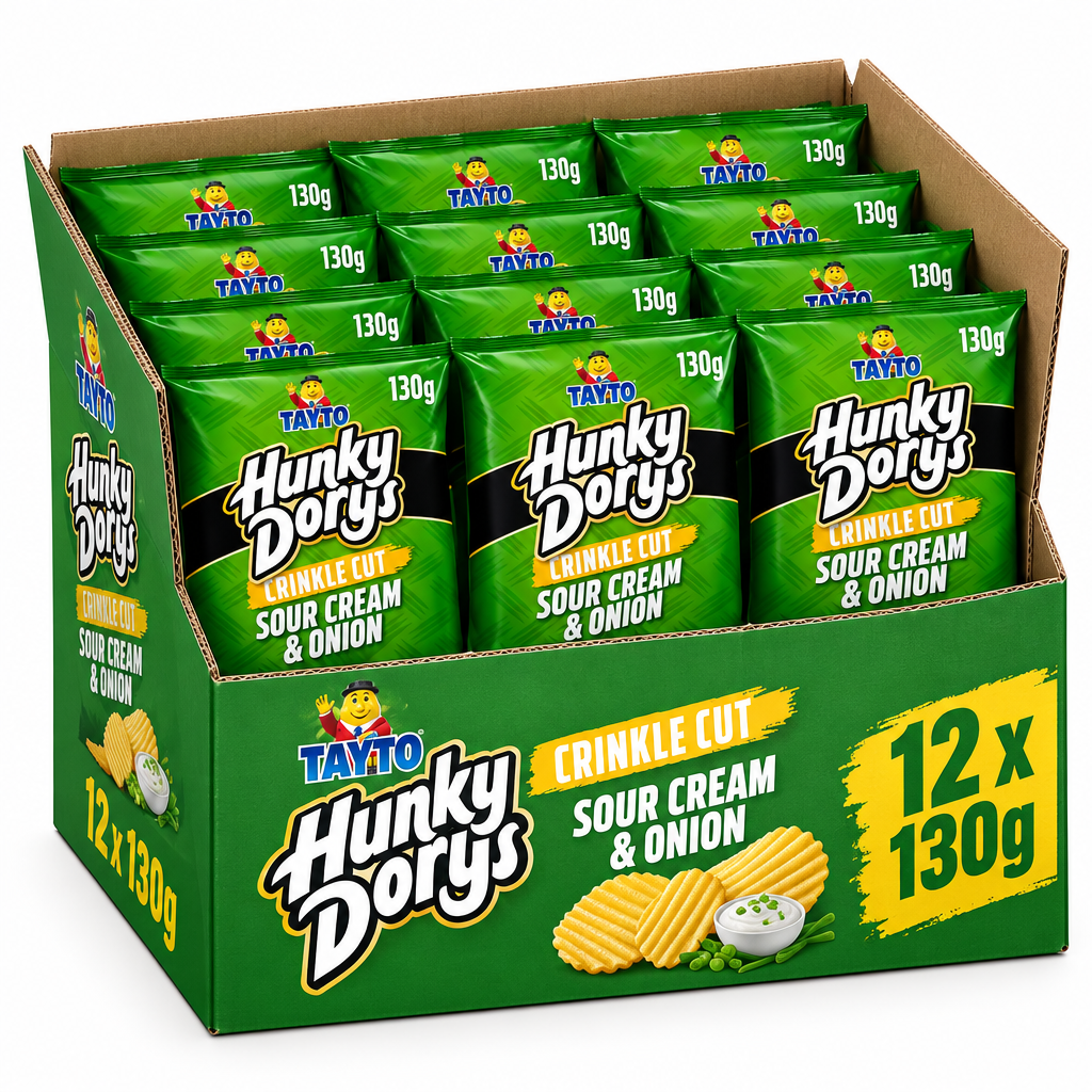 12 x Tayto Hunky Dory Sour Cream & Onion 130G