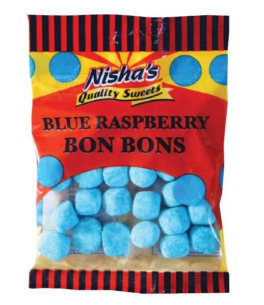 12 x Nisha Blue Raspberry Bon Bons - 120g