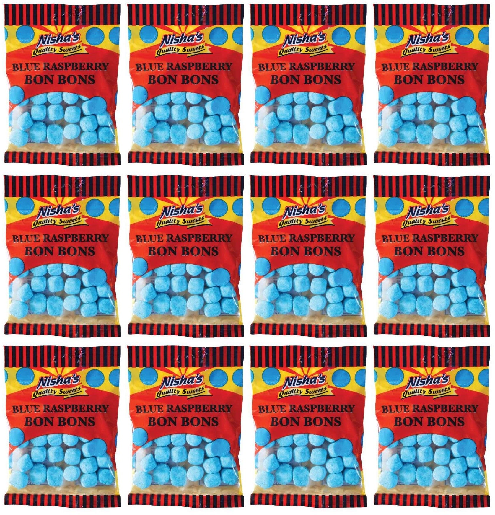 12 x Nisha Blue Raspberry Bon Bons - 120g
