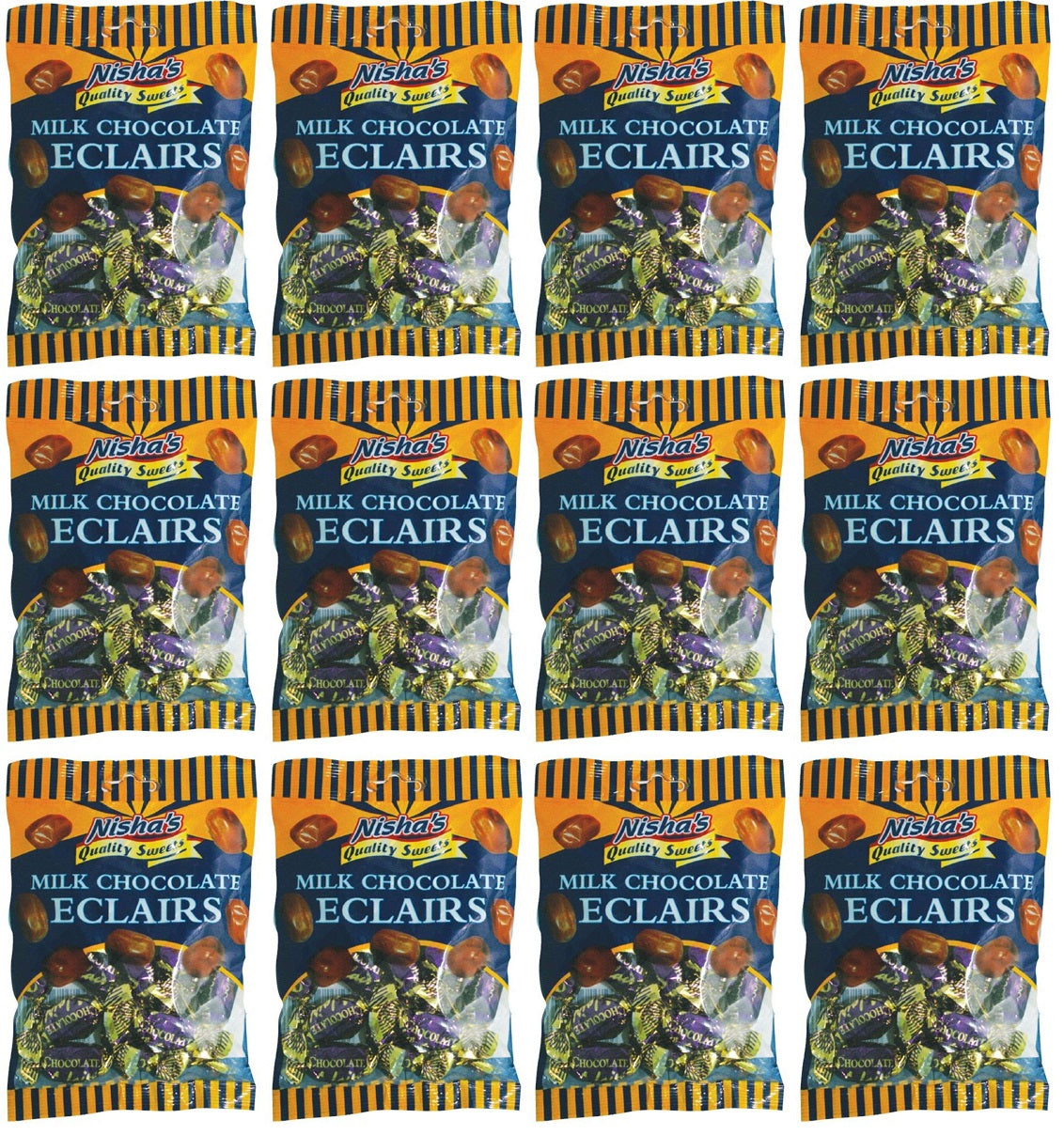 12 x Nisha Chocolate Eclairs - 90g
