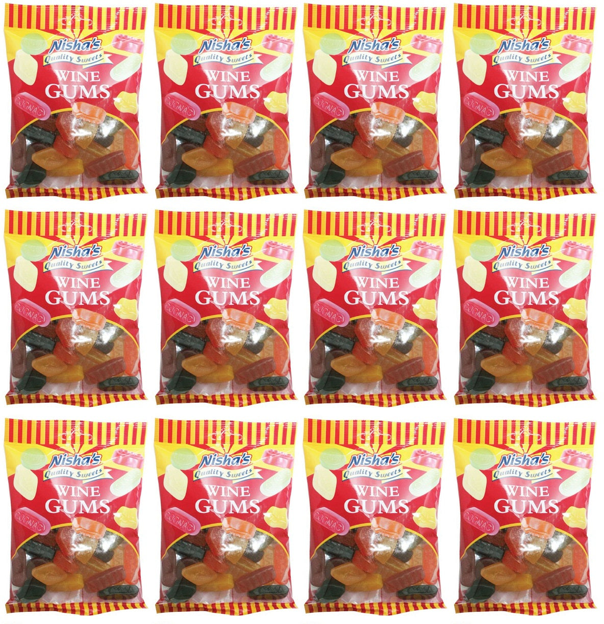 12 x Nisha Wine Gums - 120g