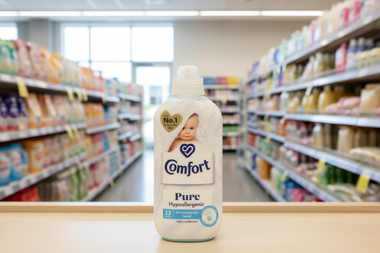 8 x Comfort  Sensitive Fabric Conditioner Pure 33 Washes (990 Ml)