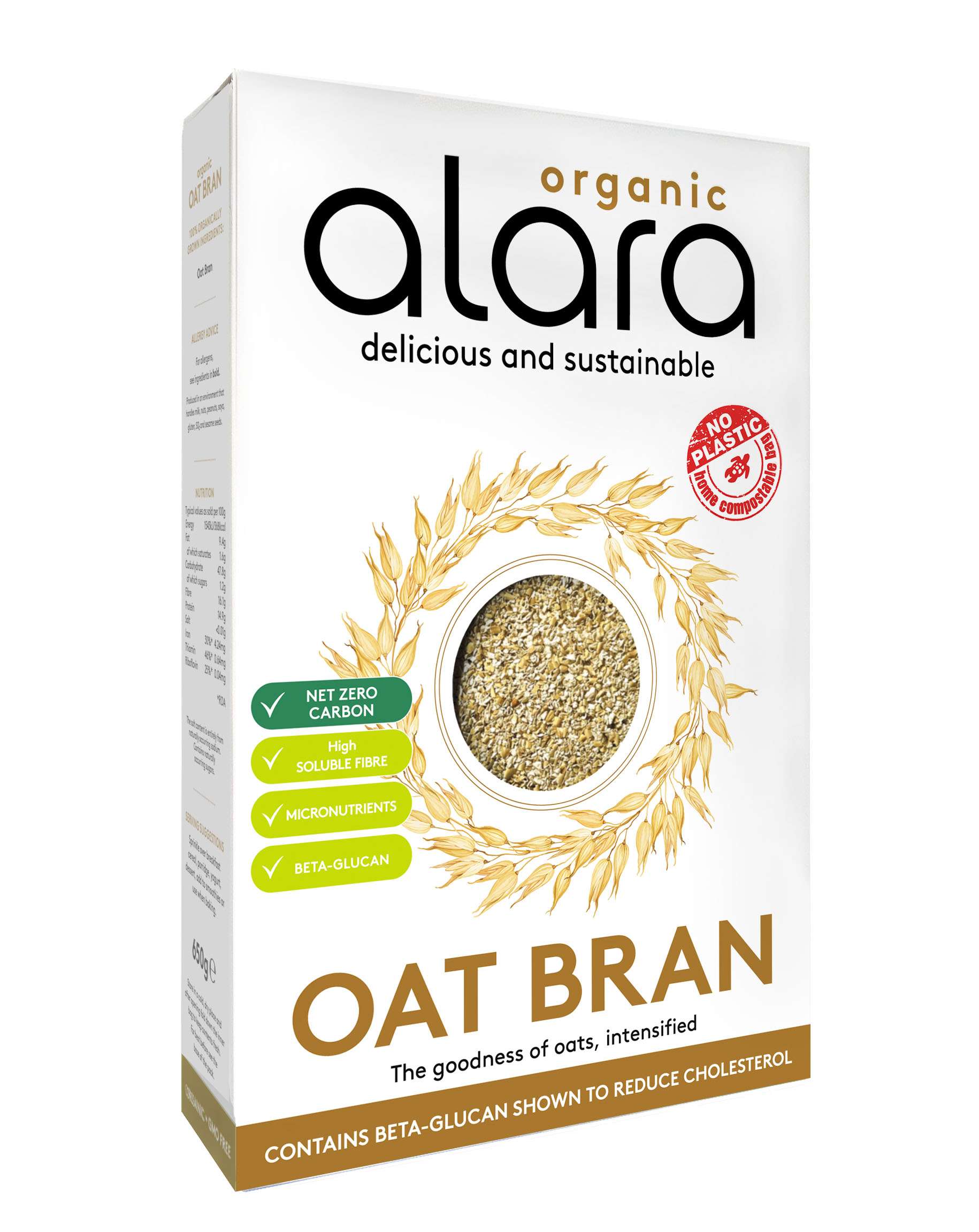 Alara Org Oat Bran - 650g