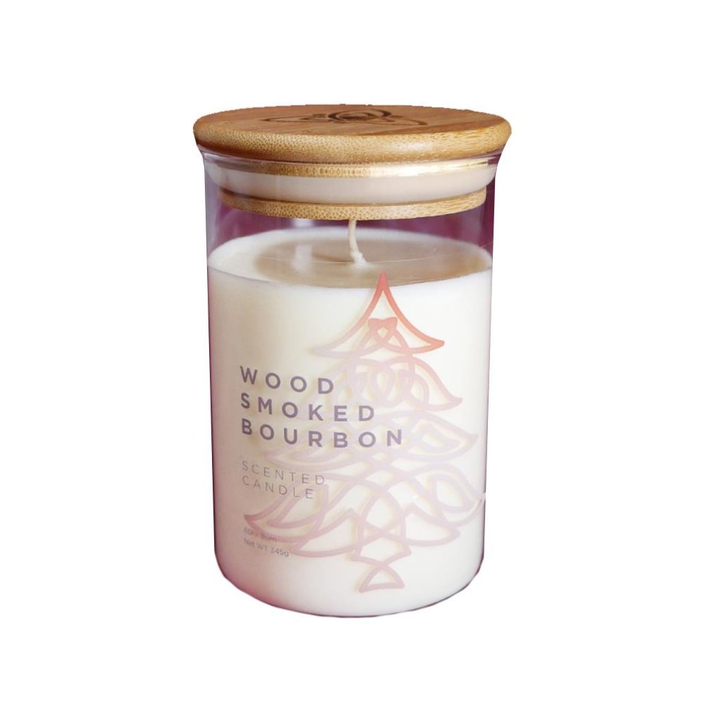 The Celtic Collection Wood Smoked Bourbon Scented Candle 345G