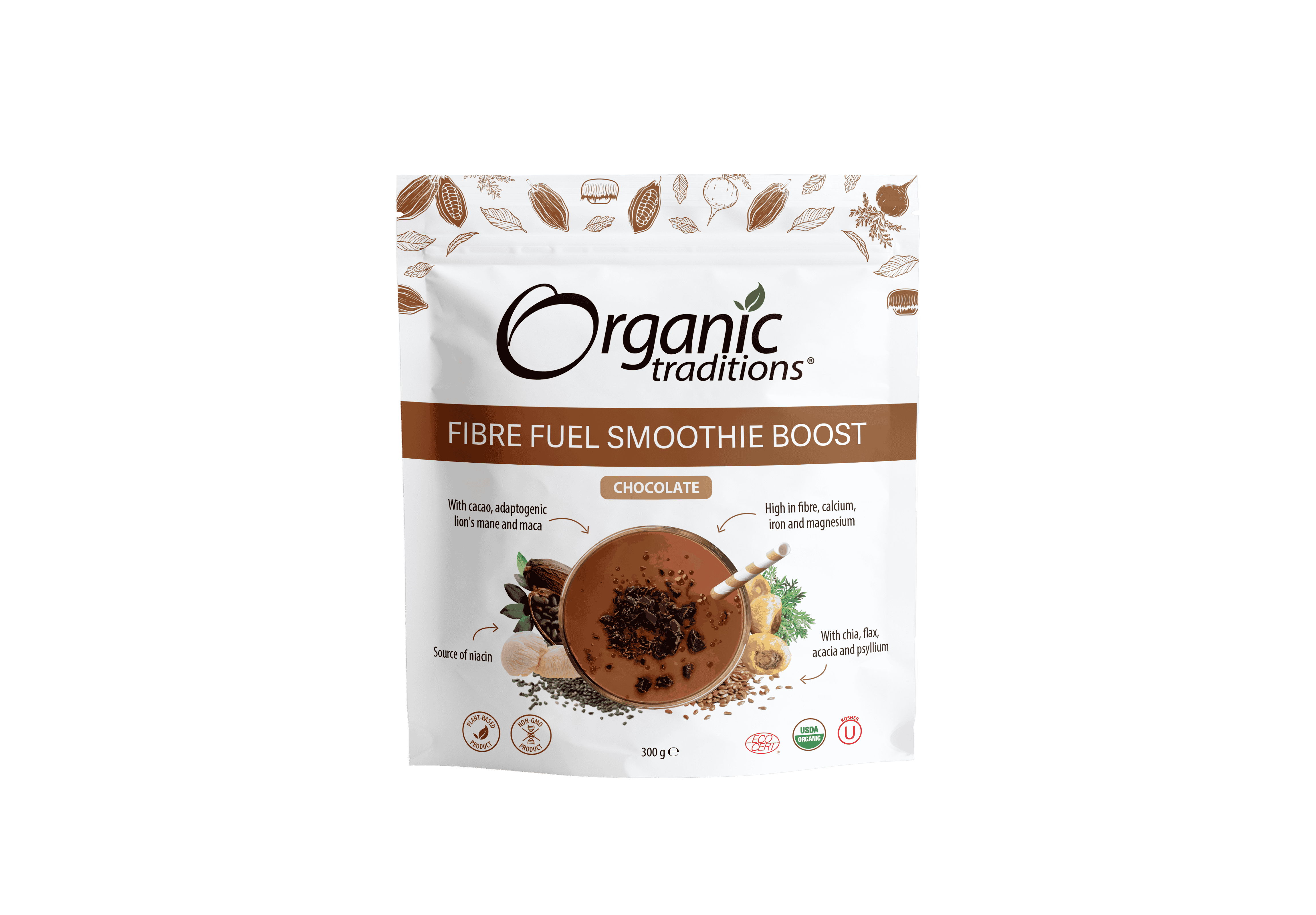 Organic Traditions Org Choc Smoothie Boost - 300g