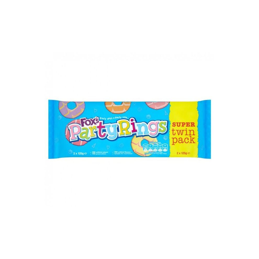 8 x Fox's Party Rings Super 2 X 125G