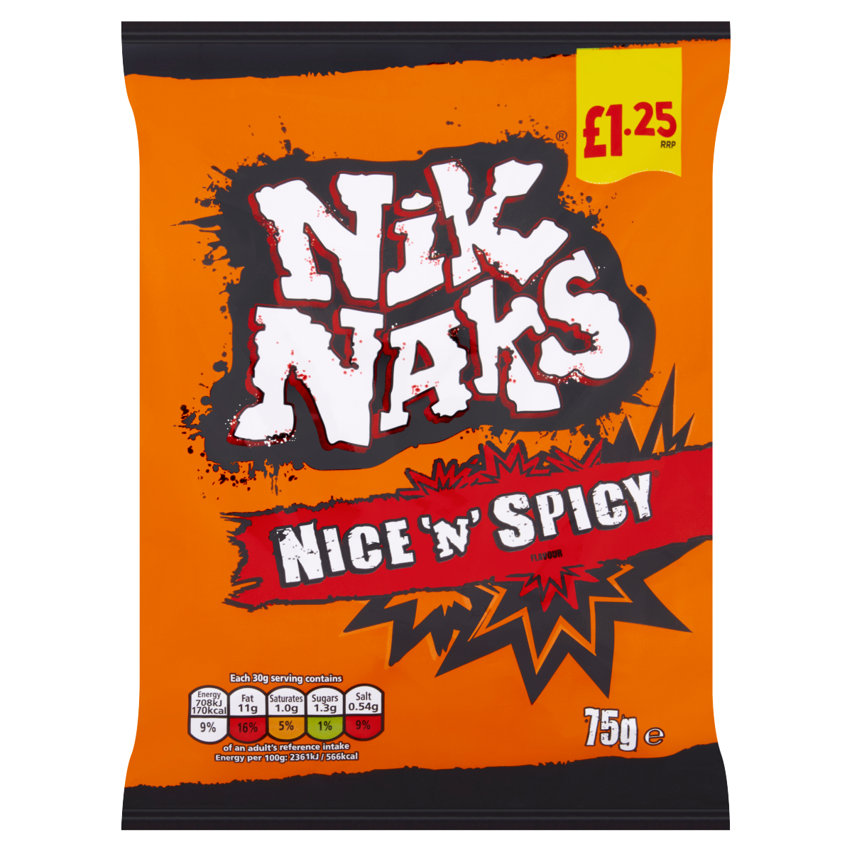 20 x Kp Nik Naks Nice N Spicy - 75GM