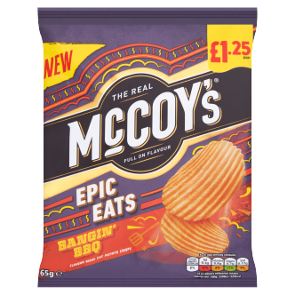 20 x Mccoys Epic Eats Bangin Bbq £1.25 - 65GM