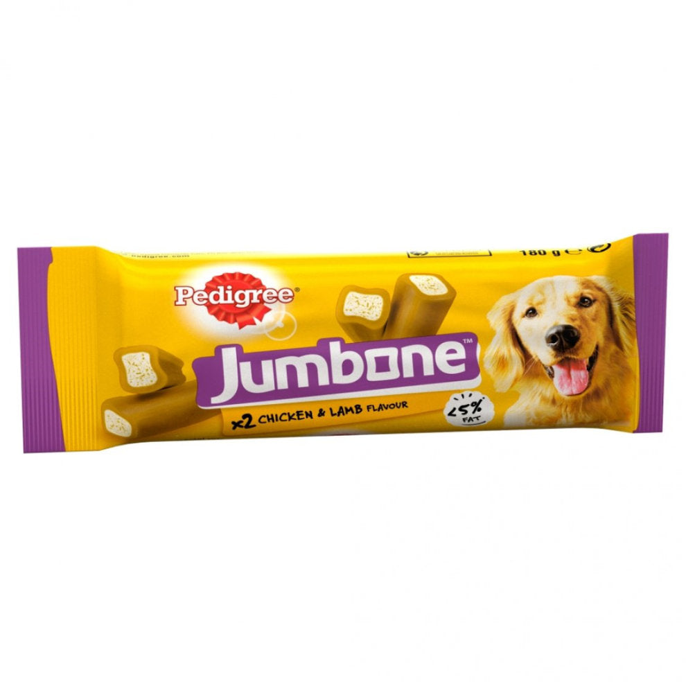 12 x Pedigree Jumbone Adult Medium Dog Treat Chicken & Lamb 2 Chews 180G