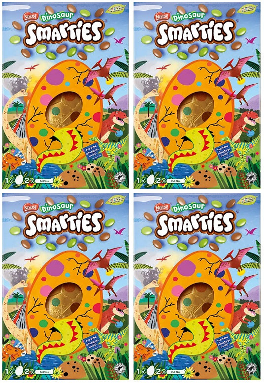 4 x Nestle Smarties Dinosaur Giant Egg - 226GM